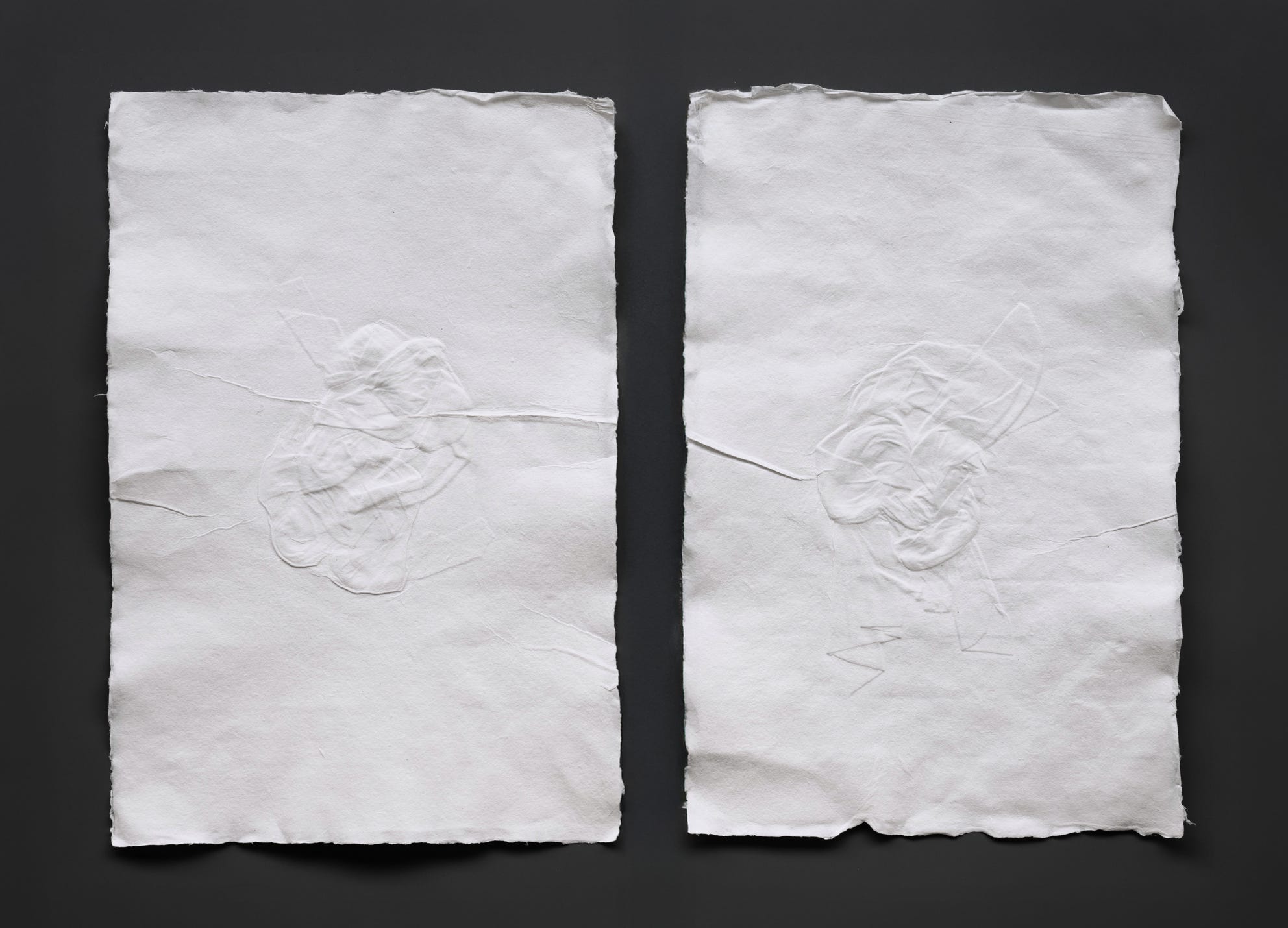 GRAPHIC WORK, EMBOSSED BLIND PRINT ON PAPER 44,5 X 31 CM 